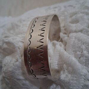 Silver Engraved Bracelet Native Sterling